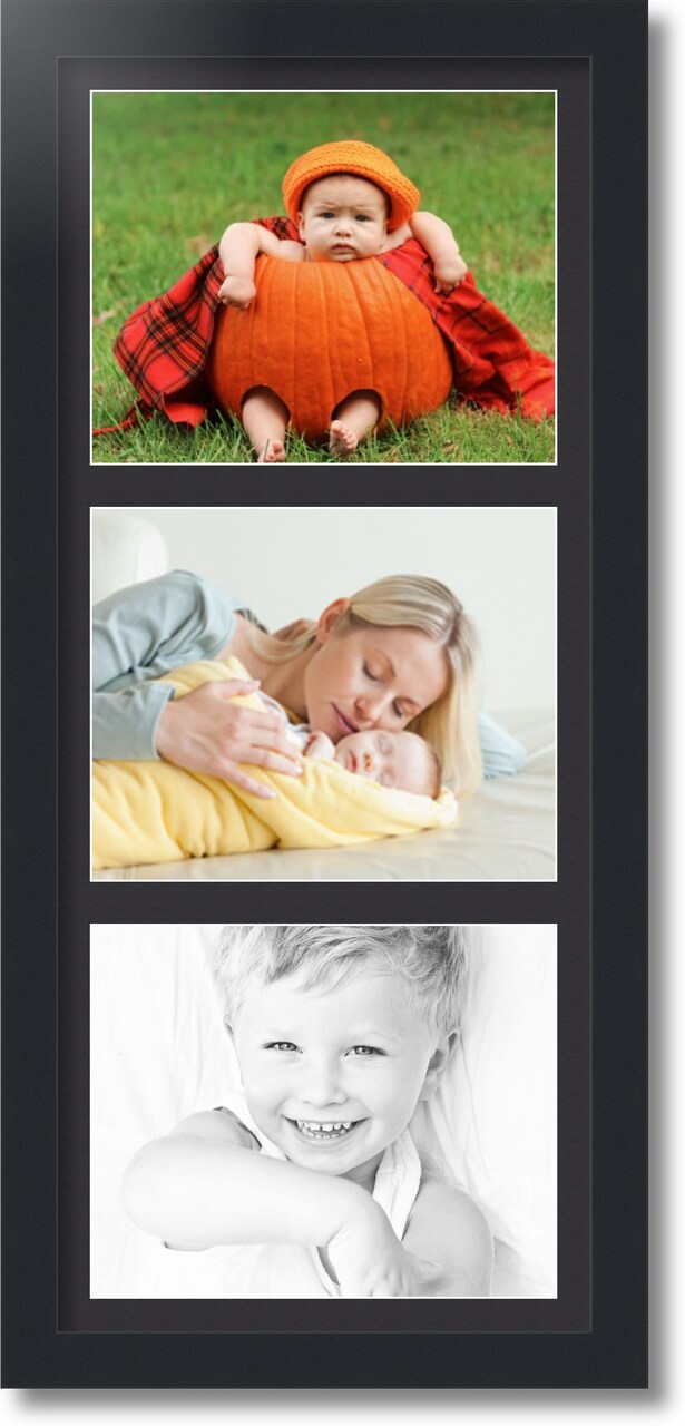 ArtToFrames Collage Photo Picture Frame with 3 - 8x10 inch Openings, Framed in Black with Over 62 Mat Color Options and Plexi Glass (CSM-3926-2156)